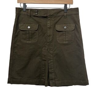 Gap 1969 Army Green Utility Cargo A-Line Skirt Casual Military-Inspired Safari